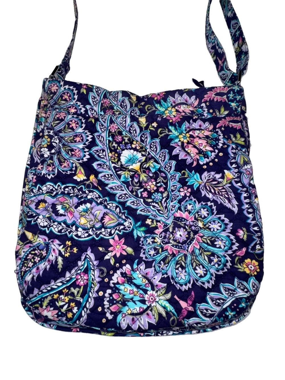 Vera Bradley Triple Zip Hipster Crossbody Petal Paisley Retired Floral Bag